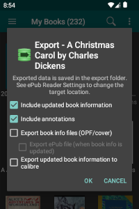 Export a Book