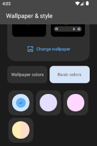 Set Android Colour Theme