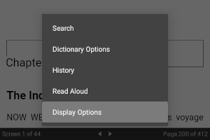 Launch Display Options Dialog