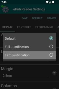 Select Alignment Option