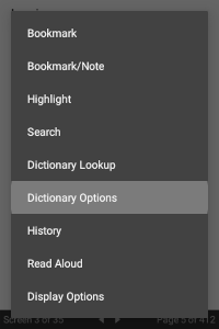 Invoke Dictionary Options