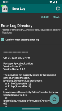 Error Log Entries