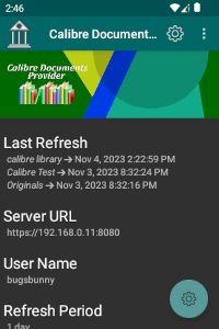 access calibre server on android